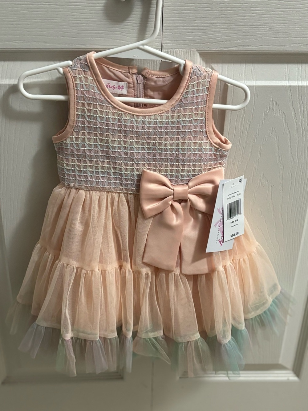 NWT Bonnie Jean Baby Girls 12M Fit/Flare Dress